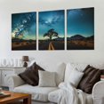 thumbnail image 2 of Nawypu  JT Road Joshua Tree National Park Starry Sky Photo Print Stretched Canvas Wall Art 12''x16''X3 Panels, 2 of 4