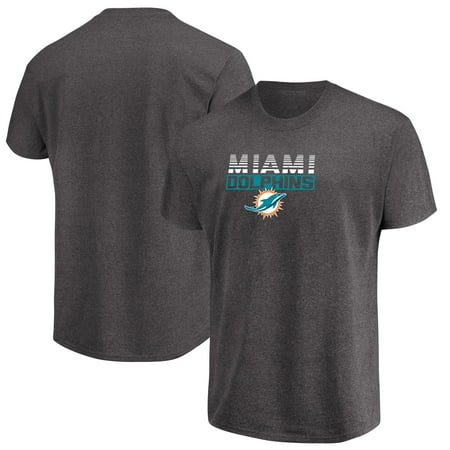 - Men's Majestic Heathered Charcoal Miami Dolphins Come Into Play T-Shirt