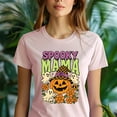 thumbnail image 5 of Spooky Mama Ghost Pumpkin Witch Hat Halloween Graphic T-Shirt, White, Size S, 5 of 6