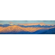 USA- Washington State. Panoramic of sunrise on Olympic Mountains in winter. Poster Print - Gallery Jaynes (24 x 6)