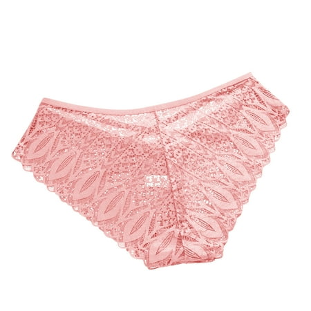 Vblhal Clearance Clothes under $5.00 Women Sexy Criss Cross Hipster Panties Seamless Bikini Panty Briefs Lace Underwear Tangas Soft V-Back Lingerie Thongs