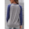 thumbnail image 4 of Chemises à Manches Longues pour Femmes Col Rond Raglan Tunique Décontractée Haut Ample Coton T-Shirt d'Automne, 4 of 5