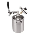 thumbnail image 1 of Beer Keg Growler, Evenly Dispensing Stainless Steel Mini Keg Growler Set  for Home, 1 of 8