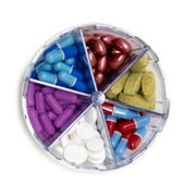 Pill Thing Monster Jr Daily Medication Sort Dose Organizer Secure Travel Pill Dispenser with Labels
