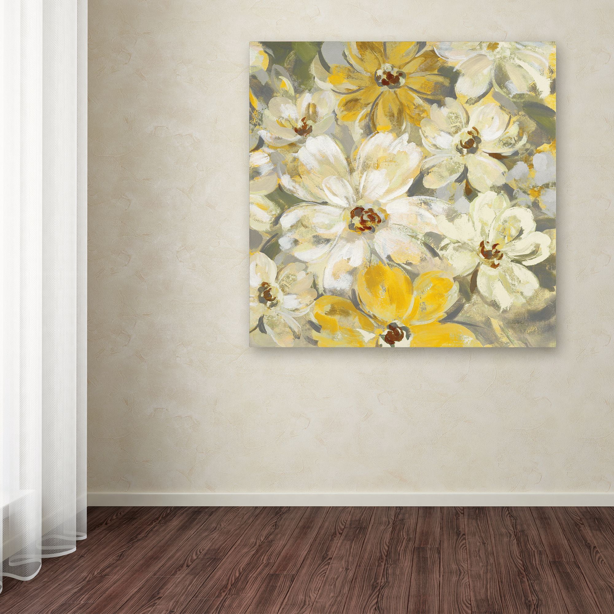 Trademark Fine Art 'Scattered Spring Petals Crop' Canvas Art by Silvia Vassileva