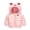 Pink, variant on Toddler Baby Girls Boys Cartoon Down Jacket Raincoat with Hoodie Infant Waterproof Lightweight Puffer Coat Soft Warm Padded Windbreak Bear Ears Outwears for 9M-6Y