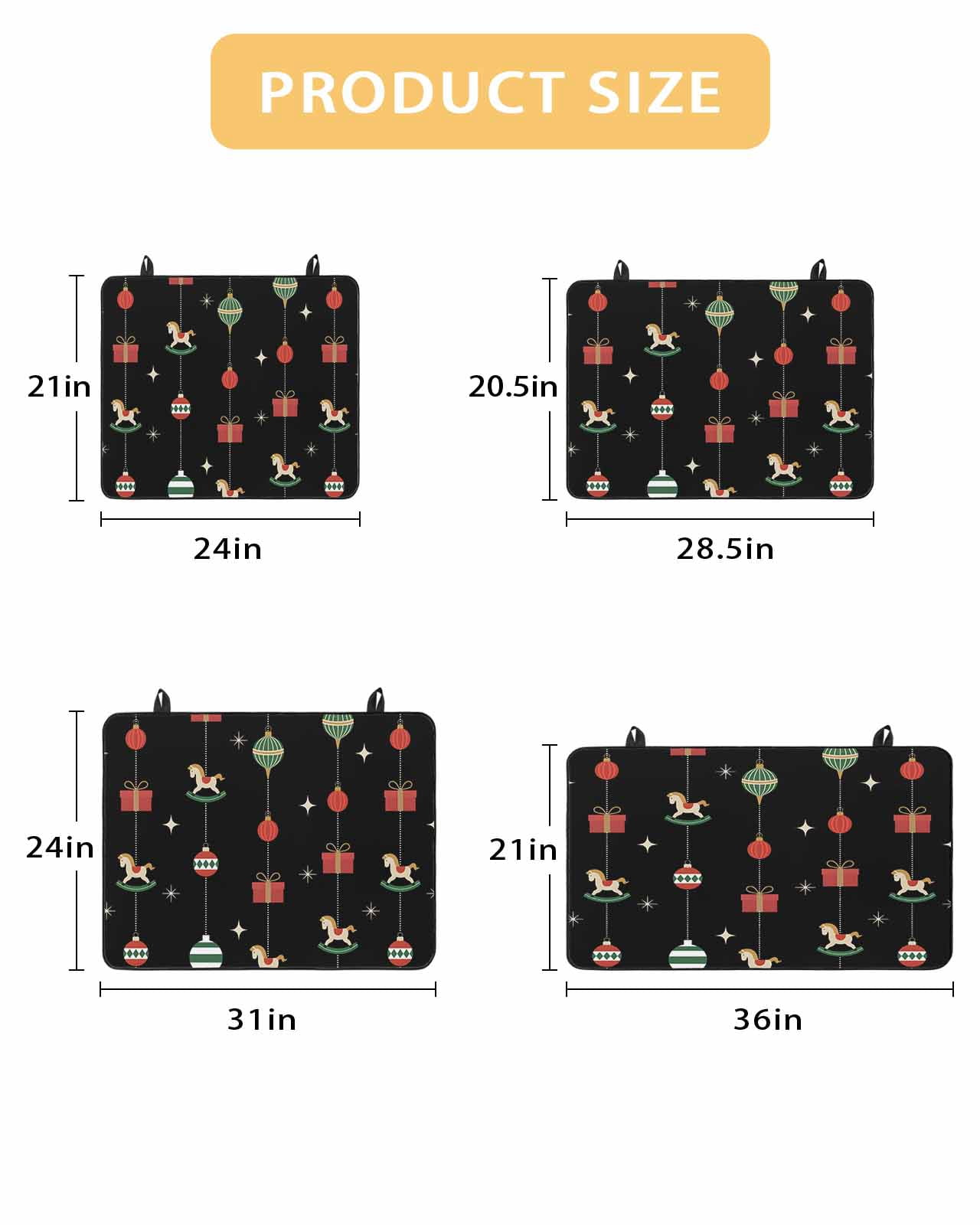 Large Induction Cooktop Protector Mat Christmas Stove Top Covers for Electric Stove, Winter Red Green Xmas Weeping Balls Decorative Stove Burner Cover Mats, Glass Top Stove Cover