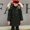 thumbnail image 3 of ATOGUTA Kids Jackets Boys Winter Warm Thick Hooded Down Coat Down Jacket Padded Overcoat Black, Size 2T-12, 3 of 6