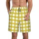 thumbnail image 1 of Fotbe Yellow Checkboard Trajes de Baño Estampados para Hombre, Shorts de Verano de Secado Rápido, Ropa de Playa, Bañadores-X-Large, 1 of 6
