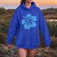 thumbnail image 2 of Towmus Women's Graphic Hoodies Casual Sweatshirts Letter Flower Print Hooded Plus Size Pullover Tops Cute Fall Clothes, 2 of 6