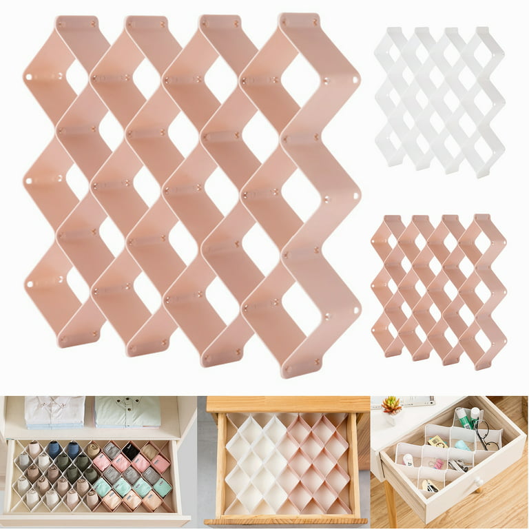 DIY 8PCS Set Plastic Partition Honeycomb Shaped Drawer Organizer