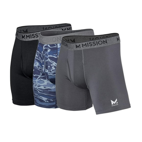 Calzoncillos bóxer MISSION 6 Performance Mesh, paquete de 3 para hombre