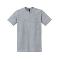 thumbnail image 5 of Gildan Men DryBlend Crewneck Pocket T-Shirt, Short Sleeve Classic Fit Tee, Sport Grey, S, 5 of 6