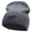 Dk Grey, variant on Back Off Saying Embroidered Short Beanie - Dk Grey OSFM