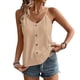 thumbnail image 1 of Blusas para las Mujeres Casual Verano Cuello Redondo sin Mangas Sólido Casual Camisola Superior, Ligera Blusa de Verano, 1 of 9