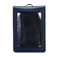 thumbnail image 1 of Badge Holder,Badge Holder Soft Vertical ID Badge Card Holder,PU Leather ID Card Holder with Clear ID Window,Card Pockets Business Work Card Holder,Vertical Type Card Case Protector Dark Blue, 1 of 8