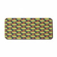 thumbnail image 1 of Retro Computer Mouse Pad, Spotty Pattern with Orange and Green Circles in Diagonal Direction, Rectangle Non-Slip Rubber Mousepad X-Large, 35" x 15" Gaming Size, Yellow Green Orange, by Ambesonne, 1 of 2