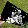 thumbnail image 5 of 1 Pcs 2D Flat License Plate Covers & Frames, Skull Playing For Decorative Front, Waterproof For Decoration Aluminum License Plate Covers & Frames Cover For Men Women, 12" X 6", 5 of 6