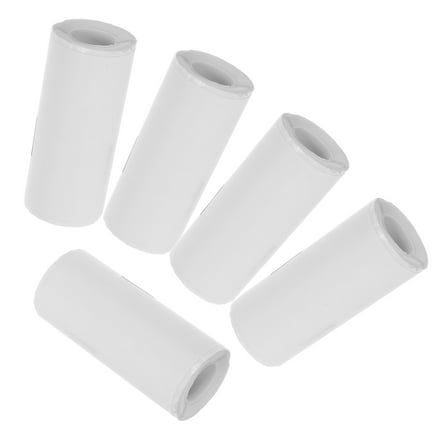Masteelf 5 Rolls Self Adhesive Thermal Printer Paper Rolls Mini Printers Sticker Paper Multi-Function Thermal Printer Label Self-Adhesive Label Sticker