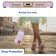 thumbnail image 3 of Compatible with iPhone 14 Pro Max Magnetic Case, Glitter Case with Love Heart, Luxury Plating Cute Bling, Compatible with MagSafe, Clear Slim Shockproof Cover for Women Girls-Light Purple, 3 of 14