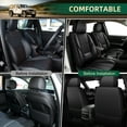 thumbnail image 4 of HQBQBUG Car Seat Covers Front Seats Fit for Mitsubishi Outlander Sport 2011-2025 Waterproof Comfort Leather Car Seat Cover Protectors with Lumbar Support Black,Front Seat, 4 of 10