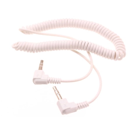 3.5mm Aux Cable Adapter Car Stereo Aux-in Audio Cord Speaker Jack Wire Coiled R4X for LG Premier Pro Plus (L455DL) LTE Q7 Plus Phoenix Plus Tribute HD K20 Plus Optimus L90 L70 X Charge