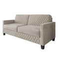 thumbnail image 2 of Castle Place Modern Luxe Velevet Diamond Tufted Upholstered Sofa, Beige, 2 of 8