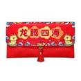 thumbnail image 1 of sobre rojo de año Nuevo Chino, bolsa de tela Hongbao, sobre de dinero de la de dragón 2024, bolsillo rojo para graduación, año Nuevo Lunar Estilo E, 1 of 10