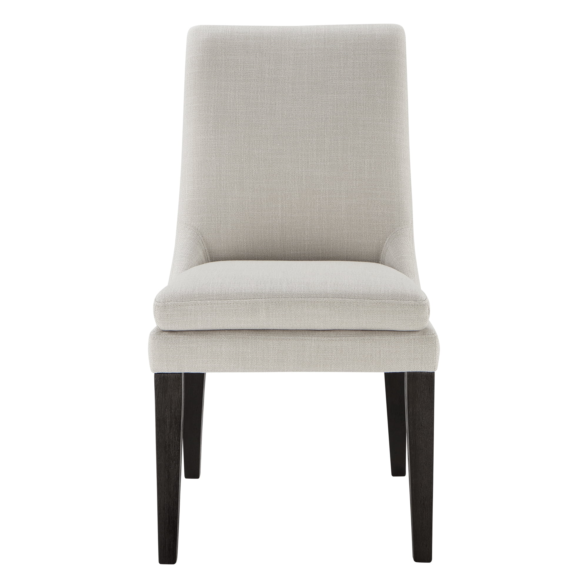 Spruce & Spring Modern Upholstered Dining Chair with Double-layed Cushioned Seat Set of 2, Linen