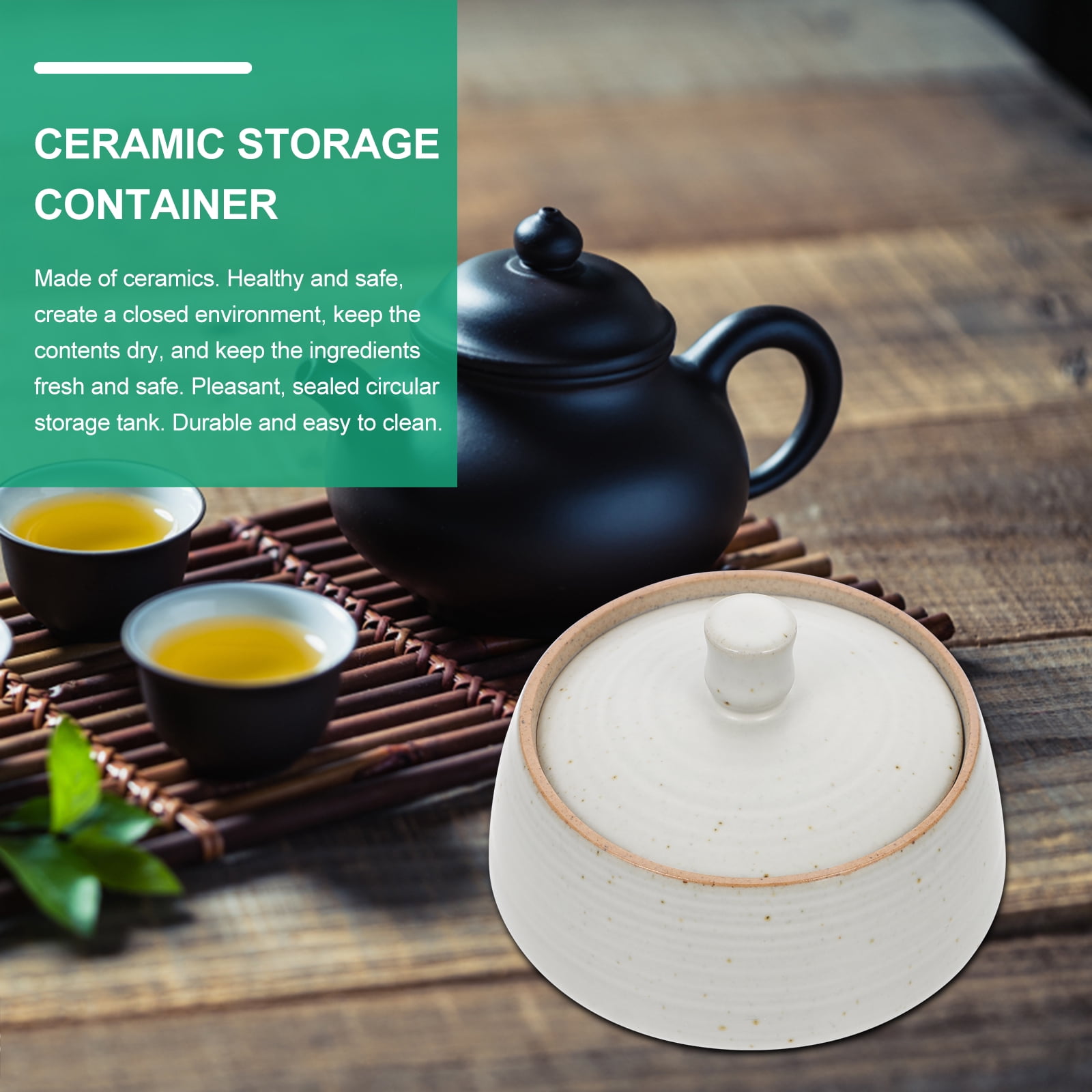 Vintage Ceramic Storage Container Kitchen Ceramic Food Jar Storage Jar with Lid