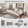 thumbnail image 6 of wow97e Modern Nightstand set of 2 for Bedroom, 25" Tall Wood End Table with Charging Station& Open Shelf , Bedside Table w/Rounded Corner Design for Bedroom, Living Room, 6 of 8