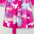 thumbnail image 6 of NOLDARES Girls Boys Fleece Hooded Robes, Warm Printed Bath Robe for Kids Soft Fuzzy Bathrobe for Gifts,Red,2-3 Y, 6 of 6