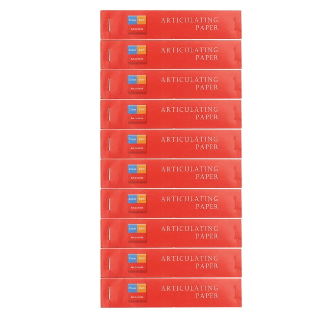 Papel de articulación dental BuyWeekMX 400 piezas rojo