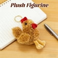 thumbnail image 3 of Cute Chicken Plush, Rooster Keychain, Soft Stuffed Animal Plush Toy Keyring, Keychain Doll Pendant, Bag Charm for Backpack Purse Keys, Birthday Graduation Gift for Friends Classmates, Light Brown, 3 of 5