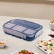 thumbnail image 5 of Fiambrera Bento con tapa, 4 compartimentos, gran capacidad, hermética, para ensaladas azul, 5 of 8