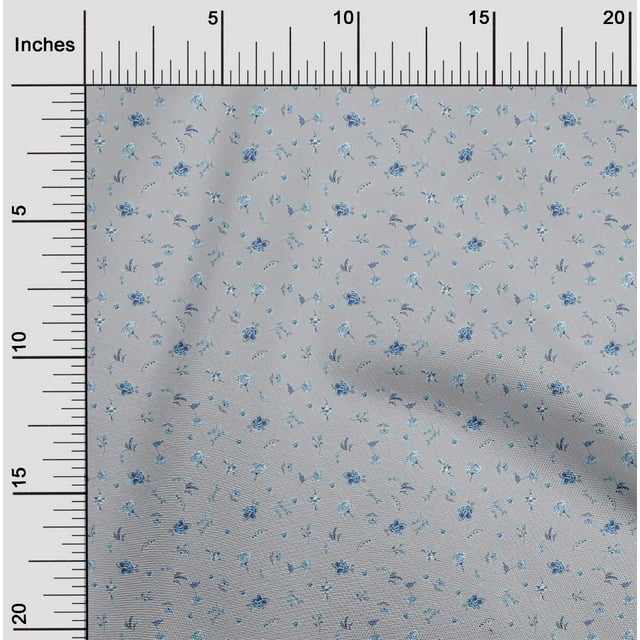 oneOone Polyester Lycra Fabric Leaves & Flower Floral Print Fabric by The Yard 56 Inch Wide