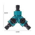 thumbnail image 3 of 3 Way Hose Splitter with Shut Off Valves - Heavy Duty Outdoor Faucet Connector for Garden, Lawn, and RV Watering, 3 of 8