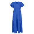 thumbnail image 4 of Nisorays Plus Size Dresses for Women A Line Maxi Dress Tiered Ruffled long Swing Dress with Pockets Elegant V Neck Flowy Long Dresses Royal Blue 4XL, 4 of 6