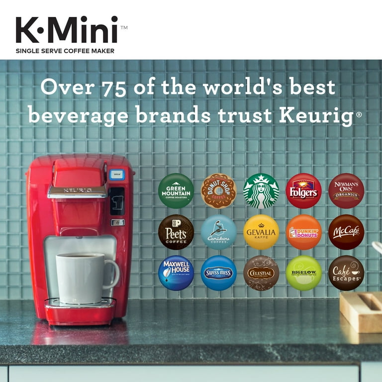 Keurig K-Mini K15 Single-Serve K-Cup Pod Coffee Maker, Chili Red