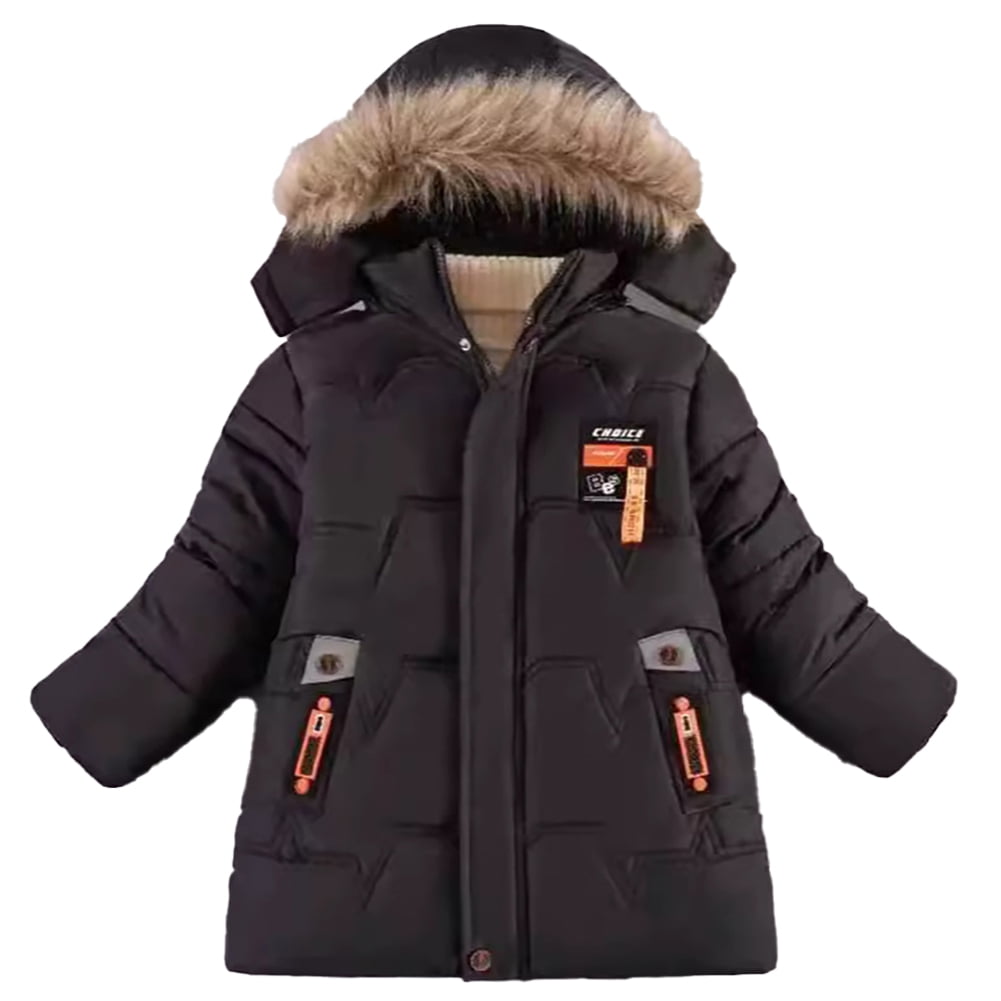QUDDERR Manteau d'Hiver à Capuche pour Garçons, Veste Imperméable