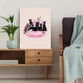 thumbnail image 5 of UXIEQU Black Cats On Lips With Cigarette Canvas Wall Art Print 15.75x11.81 Inches, 5 of 8