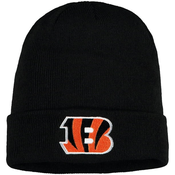 Men's Black Cincinnati Bengals Mass Cuffed Knit Hat OSFA Walmart