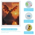 thumbnail image 3 of Diamond Art Kits for Adults, Dragon Sunset Silhouette Majestic Scenery 5D Diamond Painting Kits for Adults Beginners, DIY Full Drill Diamond Painting, Gem Art and Crafts 12x16, 3 of 7