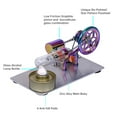 thumbnail image 4 of Graflsoa Golden Stirling Engine Model with Random Bulb Color - Alloy Construction, 423g, 160x87x77mm, Includes Alcohol Lamp & Bulb, 4 of 6