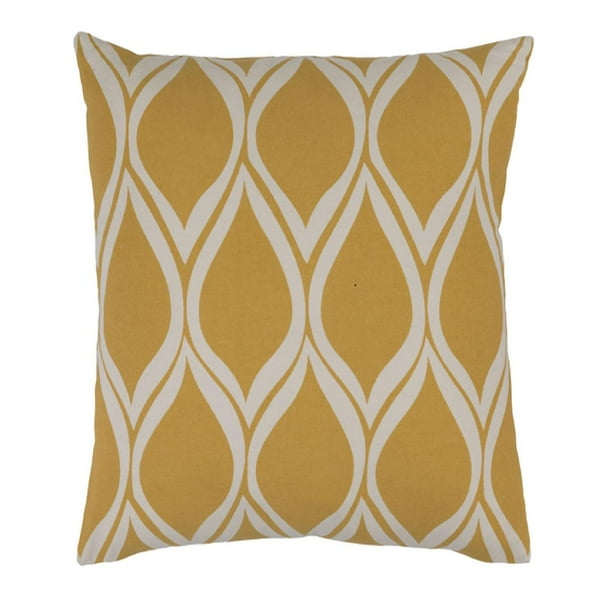 22” Falling Drops Mustard Yellow with Cloud Gray