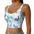 thumbnail image 2 of Bixox Women's Rabbit2 Pattern Fitness Navel Tank Top U-Back Yoga Tank Top Sweatshirt Sports Bra, 2 of 7