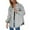Light Gray, variant on Womens Jackets Winter Jackets for Women Women's Fashion Denim Long Sleeve Button Down Jacket Pure Color Mid Length European & Style
