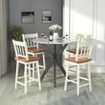 thumbnail image 3 of Gymax 4PCS Bar Stool 24.5'' Swivel Counter Height Chair w/ Footrest Cream, 3 of 8