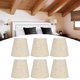thumbnail image 5 of 6 uds pantallas de lámpara lámpara de pared candelabro Clip en pantalla E14 tornillo de lino pantallas de lámpara pequeñas para lámparas de mesa, 5 of 5
