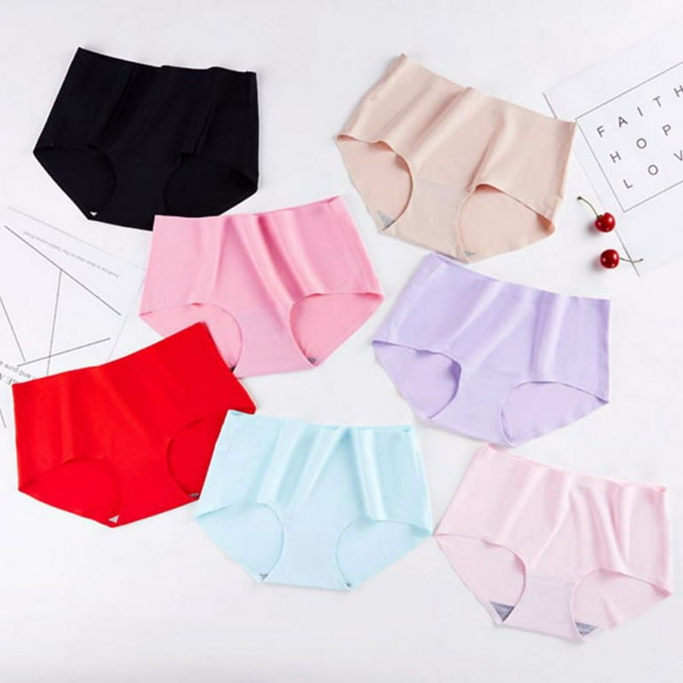 Women Seamless Stretch Briefs Underwear Summer Ice Silk Cool
